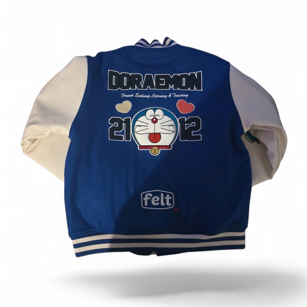 Doraemon Blue & Cream Varsity Jacket by Felt